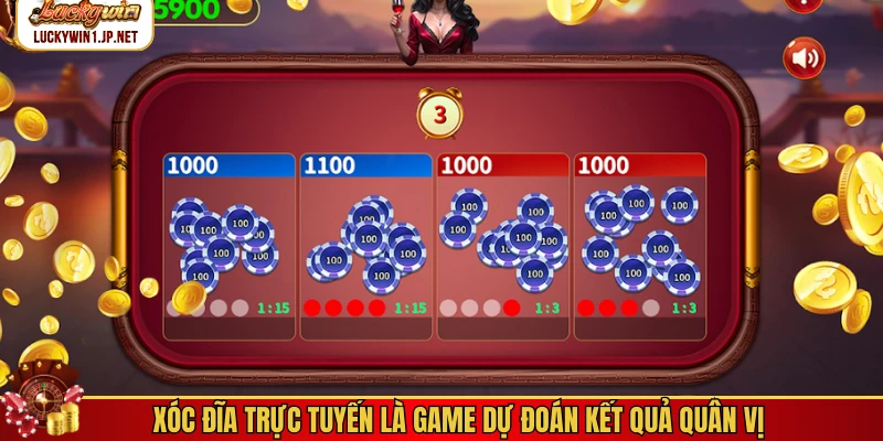 Xóc đĩa trực tuyến là game dự đoán kết quả quân vị